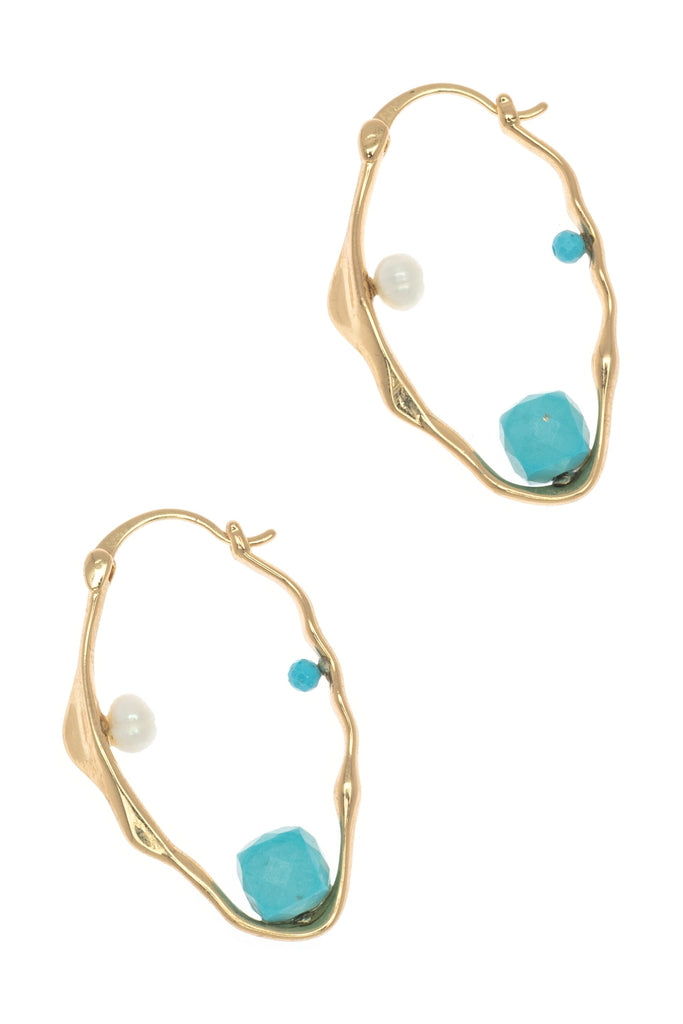 Ocean Orbit Hoop Earrings - Nakamol