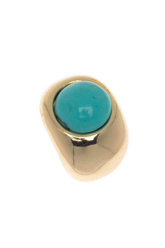 Turquoise Gold Loop Earrings - Nakamol