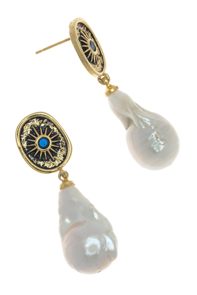 Bohemian Baroque Pearl Earrings - Nakamol