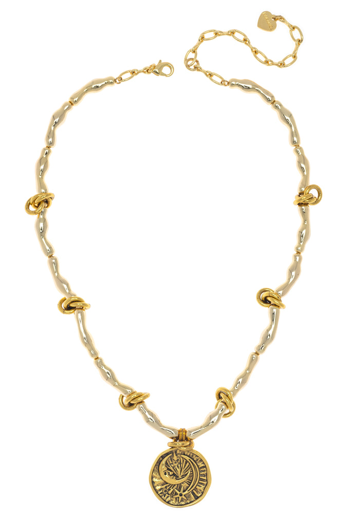 Gold Coin Amulet Necklace - Nakamol