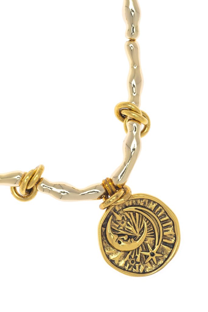 Gold Coin Amulet Necklace - Nakamol