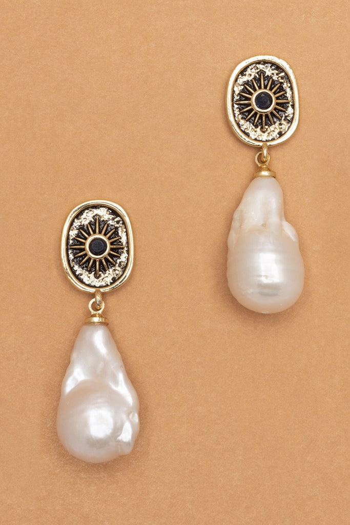 Bohemian Baroque Pearl Earrings - Nakamol
