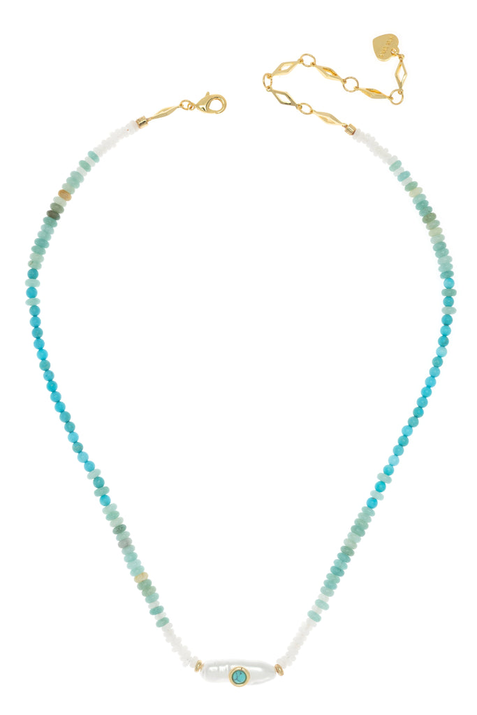Turquoise Amazonite Short Necklace - Nakamol