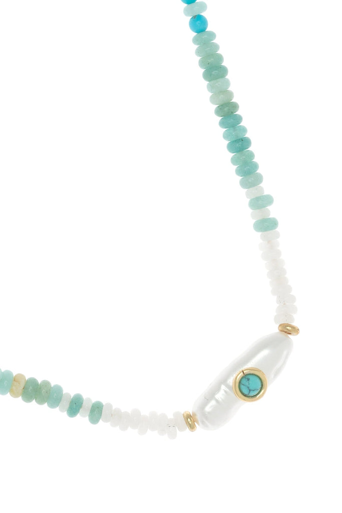 Turquoise Amazonite Short Necklace - Nakamol