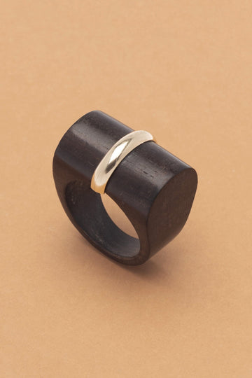 Brown Gold Geo Ring - Nakamol