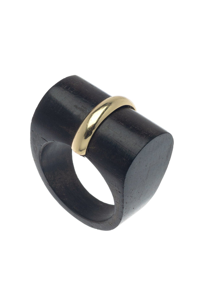 Brown Gold Geo Ring - Nakamol