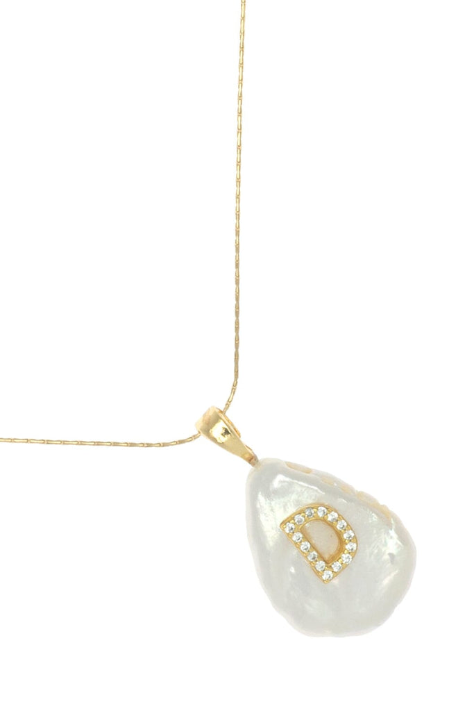 D White Pearl Pendant Necklace - Nakamol