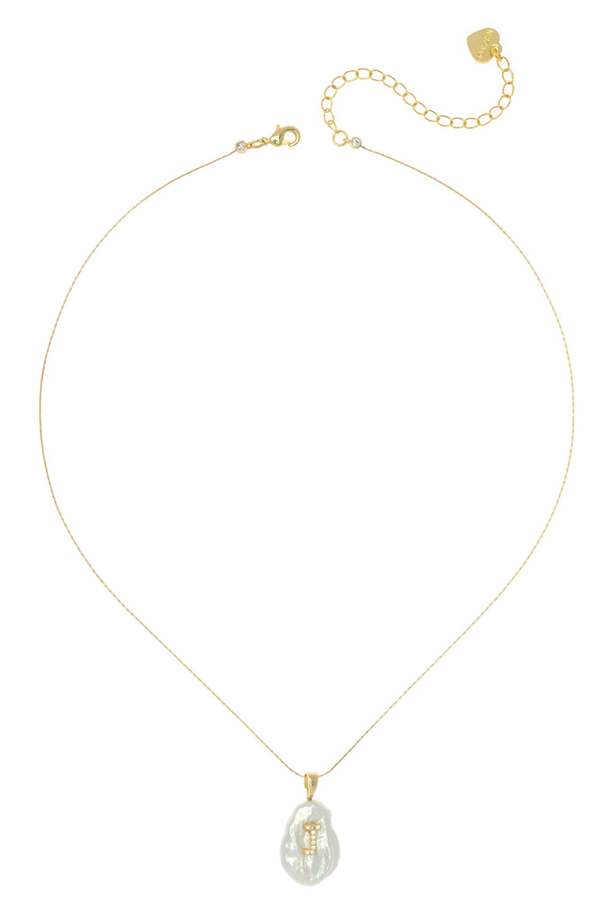 J White Pearl Pendant Necklace - Nakamol