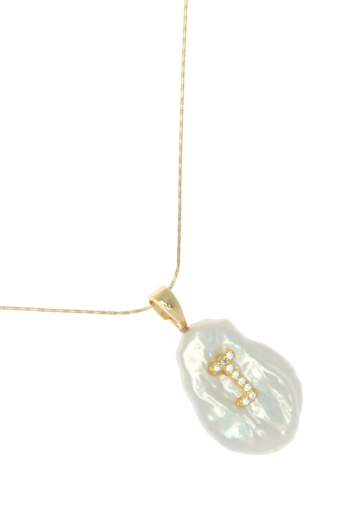 J White Pearl Pendant Necklace - Nakamol