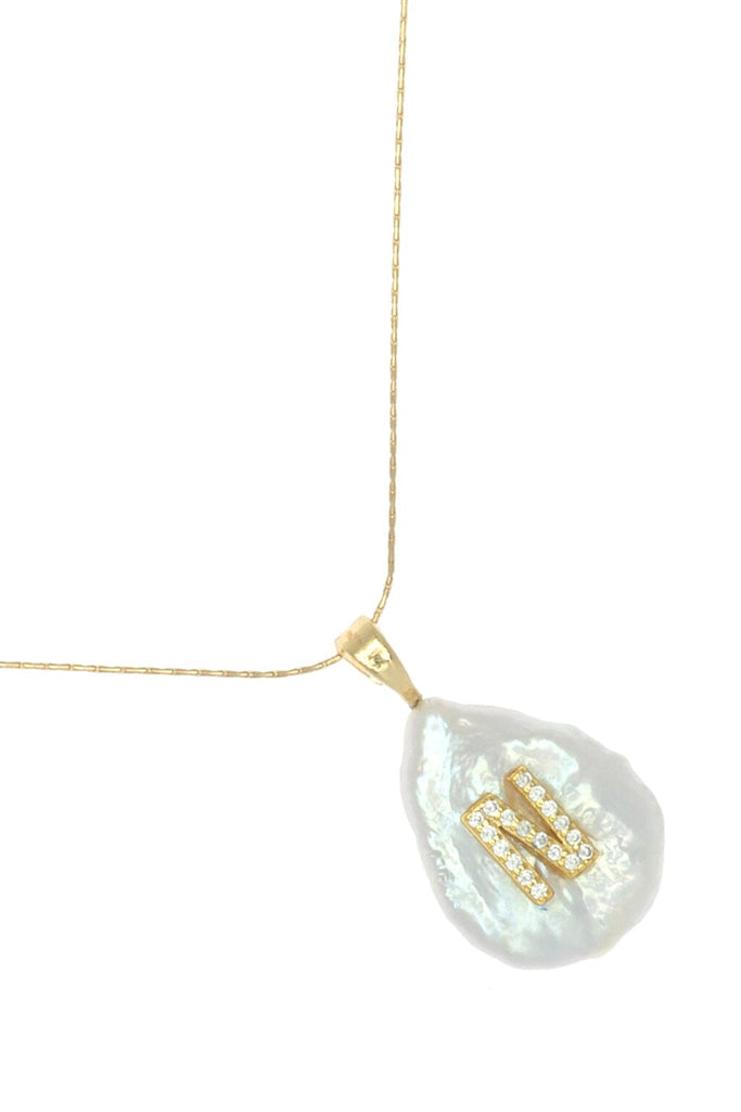 N White Pearl Pendant Necklace - Nakamol