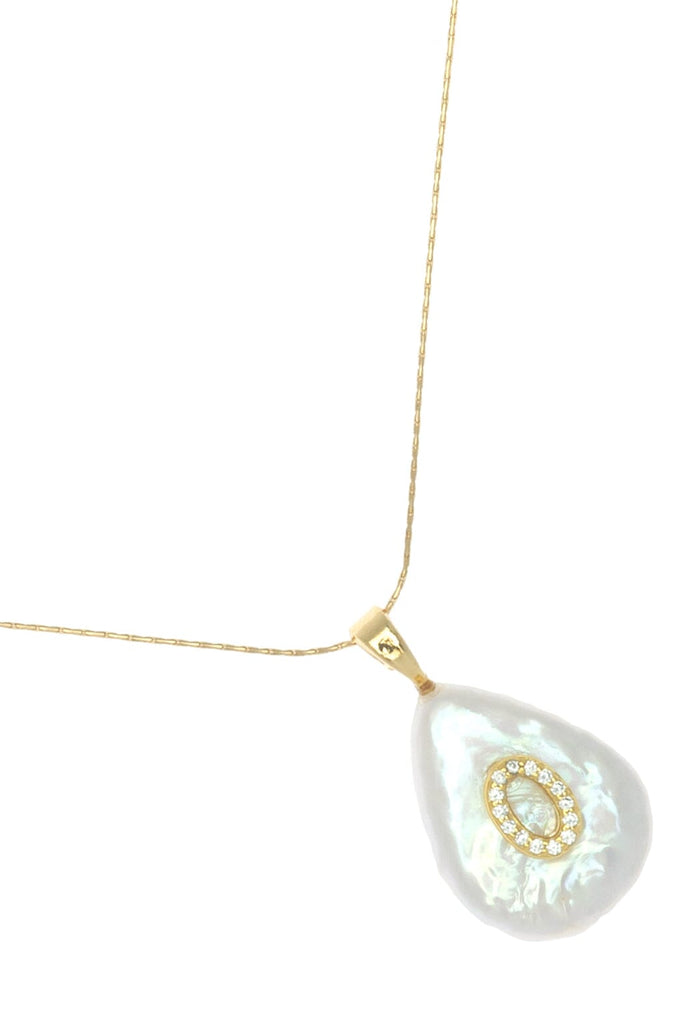 O White Pearl Pendant Necklace - Nakamol