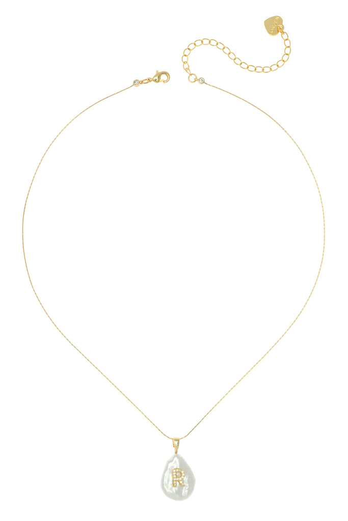 R White Pearl Pendant Necklace - Nakamol