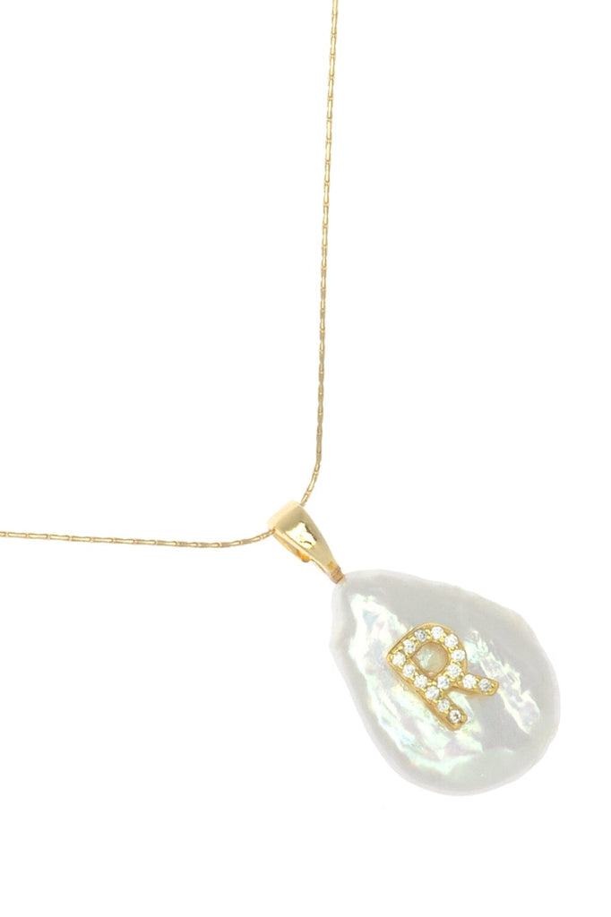 R White Pearl Pendant Necklace - Nakamol