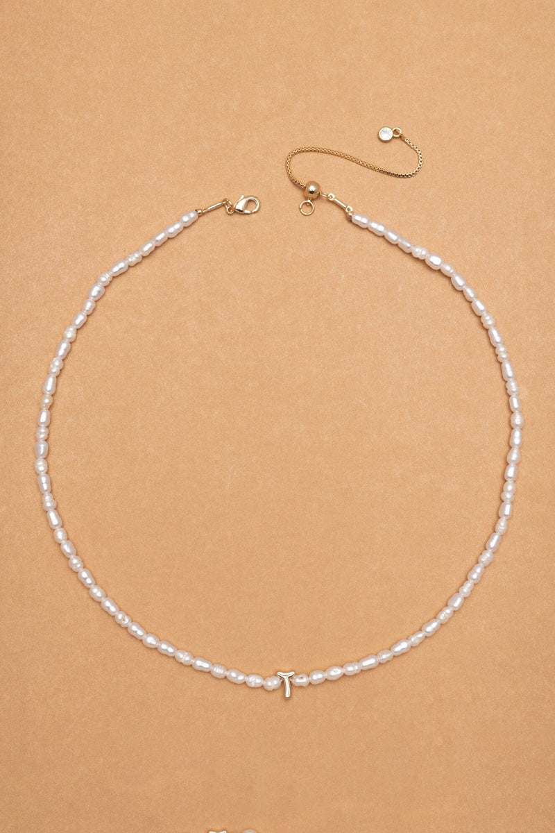 White Pearl T Bead Fashion Necklace – Nakamol