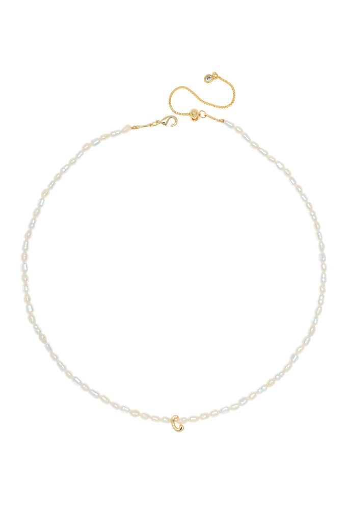 White Pearl C Bead Fashion Necklace - Nakamol