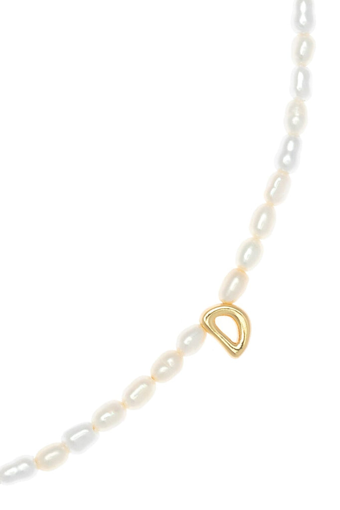 White Pearl D Bead Fashion Necklace - Nakamol