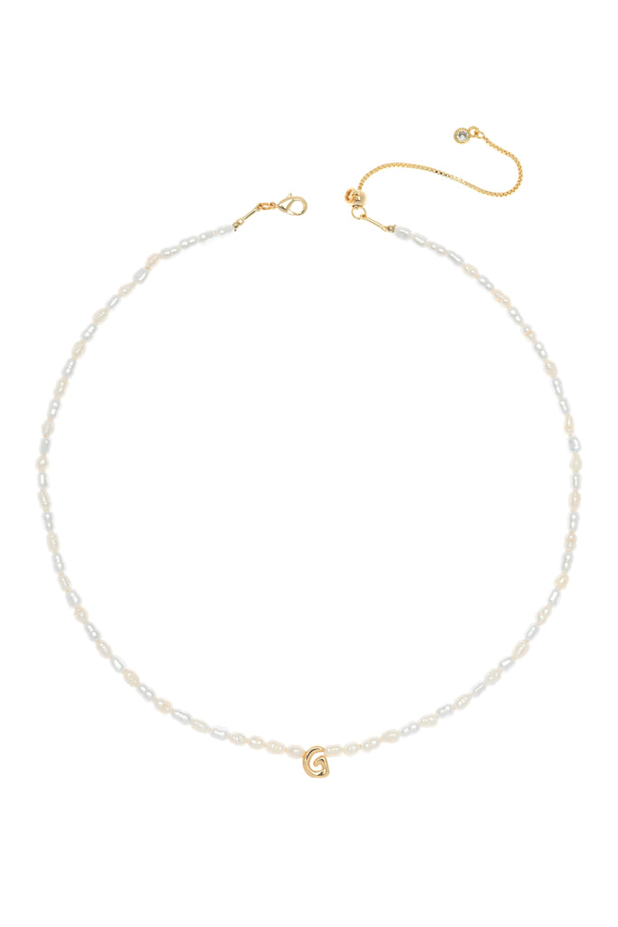 White Pearl G Bead Fashion Necklace - Nakamol