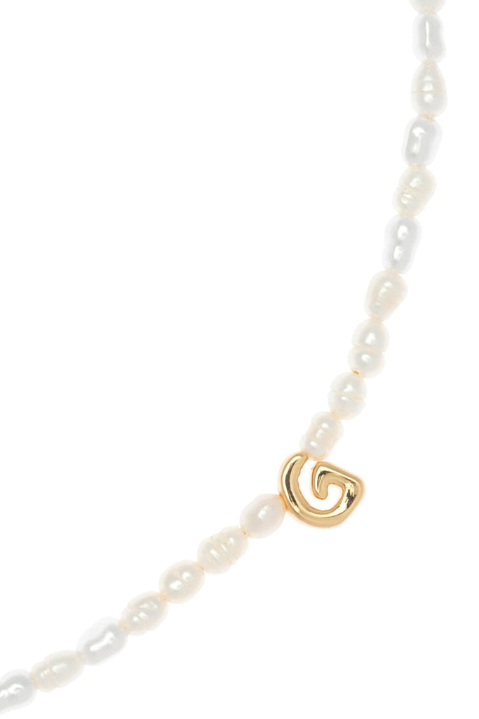 White Pearl G Bead Fashion Necklace - Nakamol