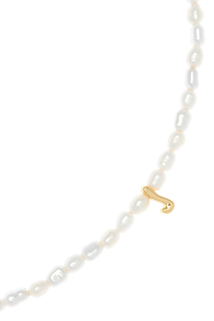 White Pearl J Bead Fashion Necklace - Nakamol