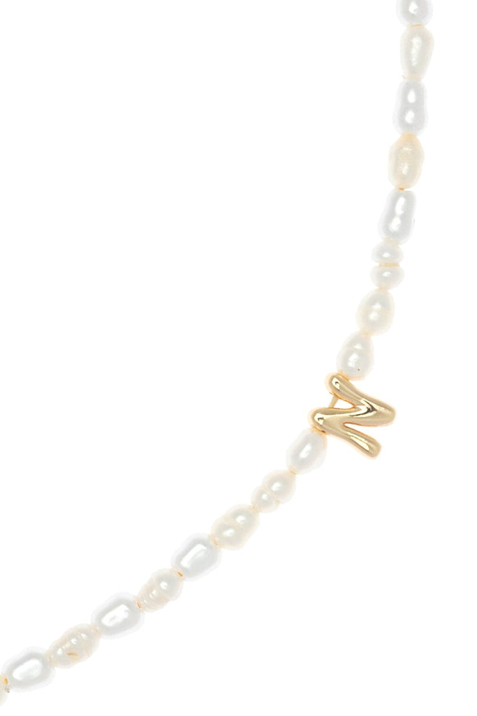 White Pearl N Bead Fashion Necklace - Nakamol