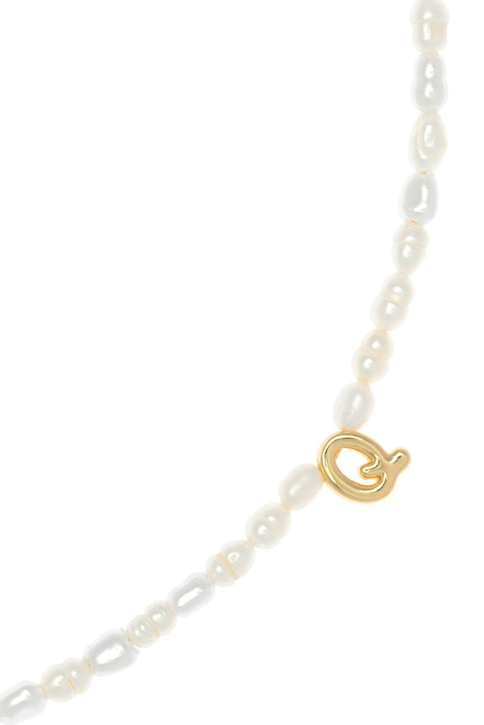 White Pearl Q Bead Fashion Necklace - Nakamol