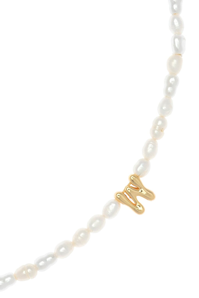 White Pearl W Bead Fashion Necklace - Nakamol