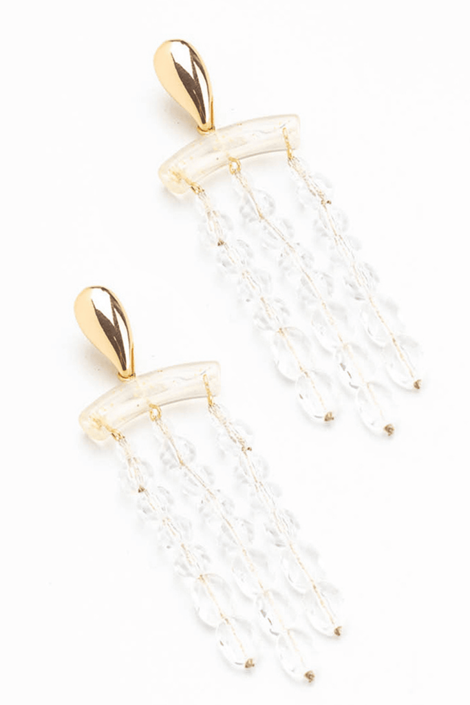 Clear Crystal Waterfall Earrings - Nakamol