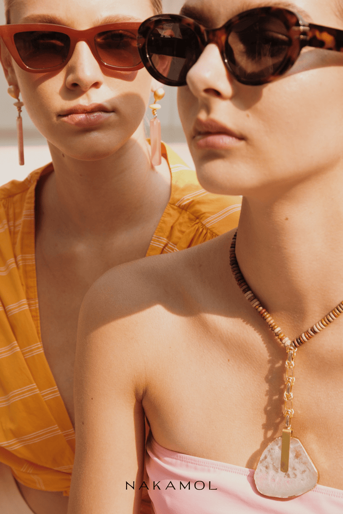 Lunakite Stone Bead Lariat Necklace - Nakamol