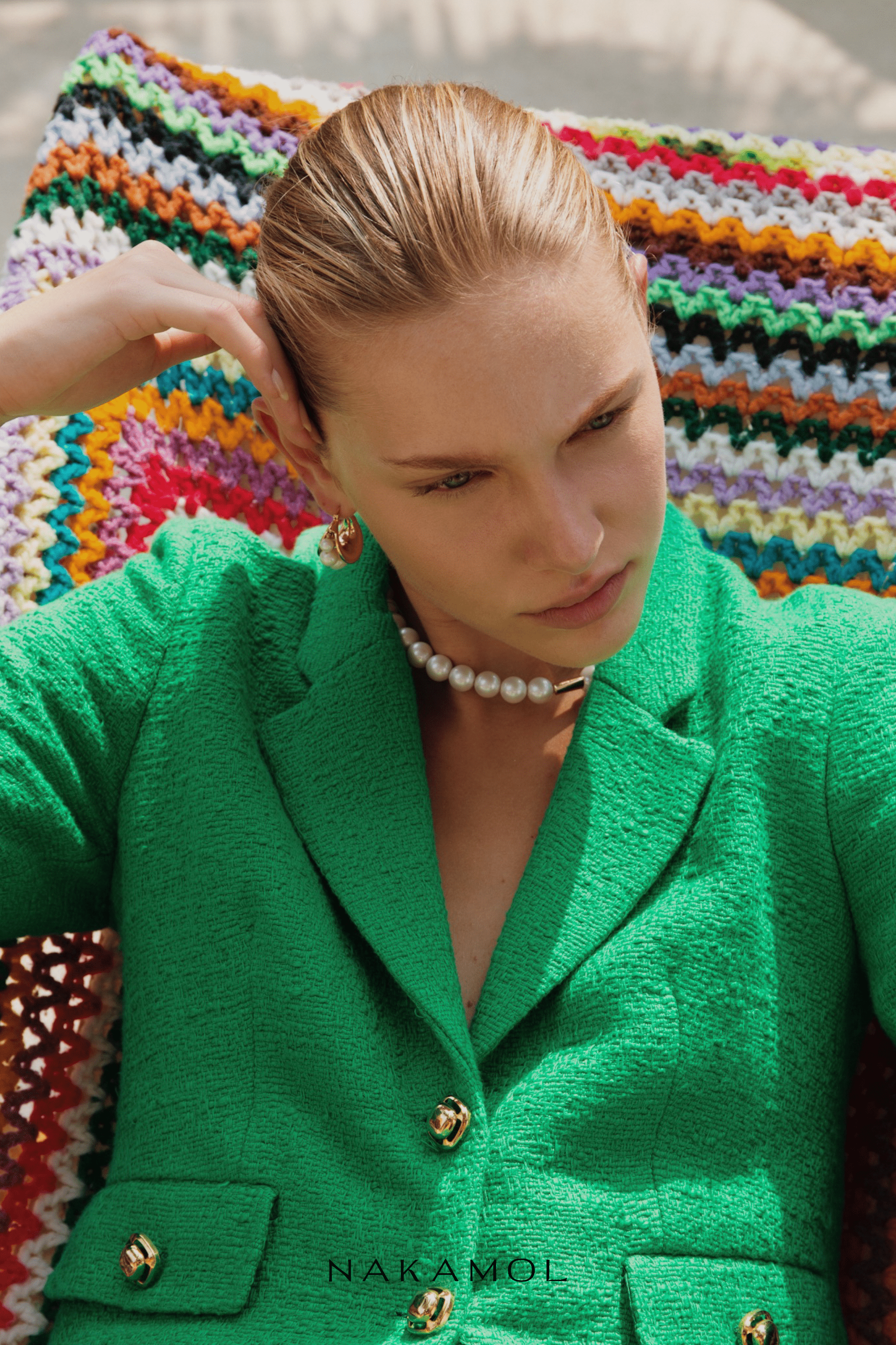 White Pearl Gold Mix Necklace – Nakamol