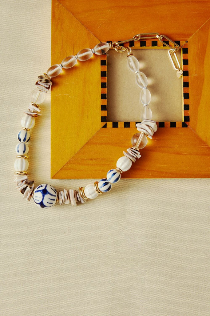Printed Stone Bead Necklace - Nakamol