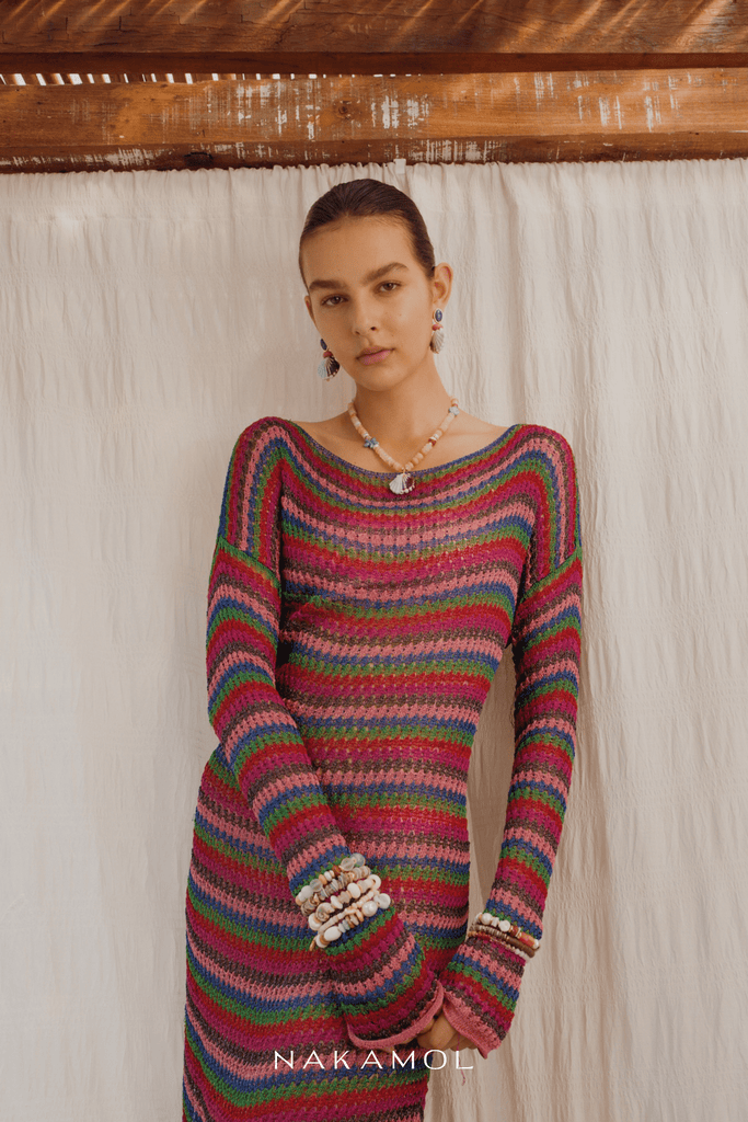 White Mix Chunky Bead Stretchy Bracelet - Nakamol