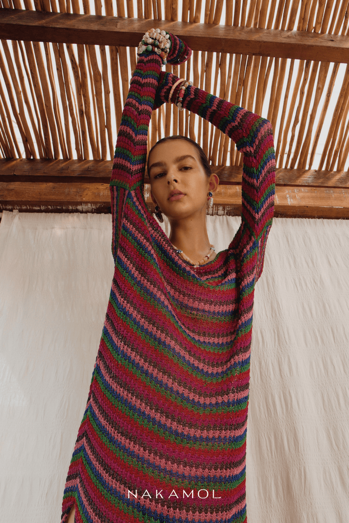 White Mix Chunky Bead Stretchy Bracelet - Nakamol