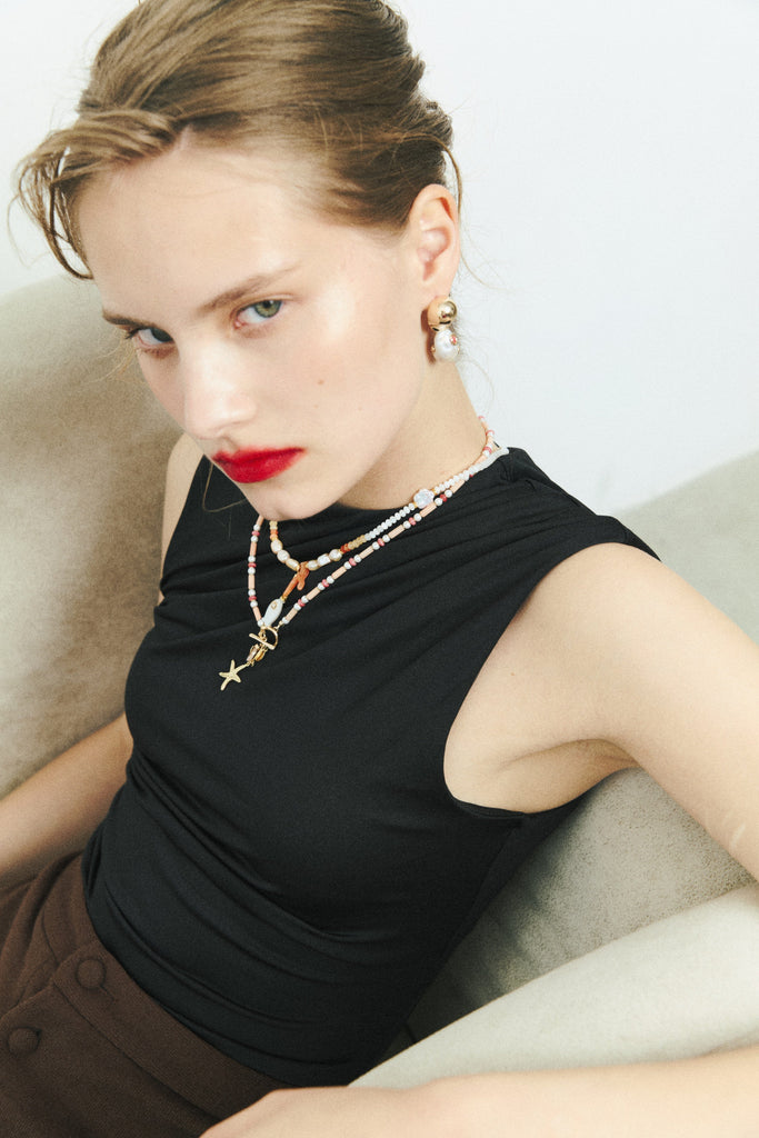 Ocean Charm Peach Necklace - Nakamol