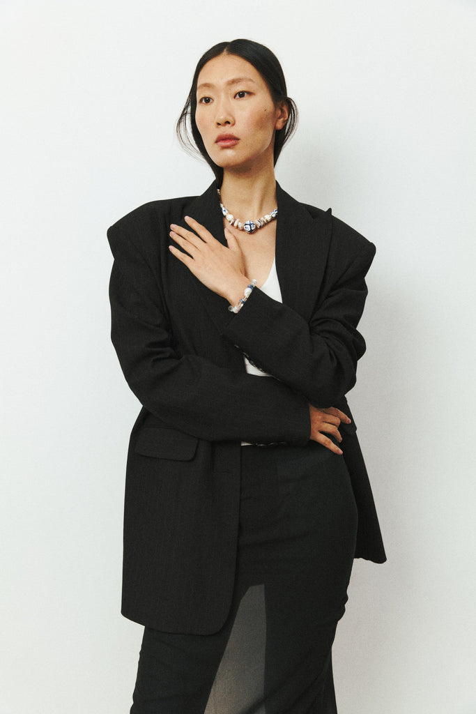 Printed Stone Bead Necklace - Nakamol