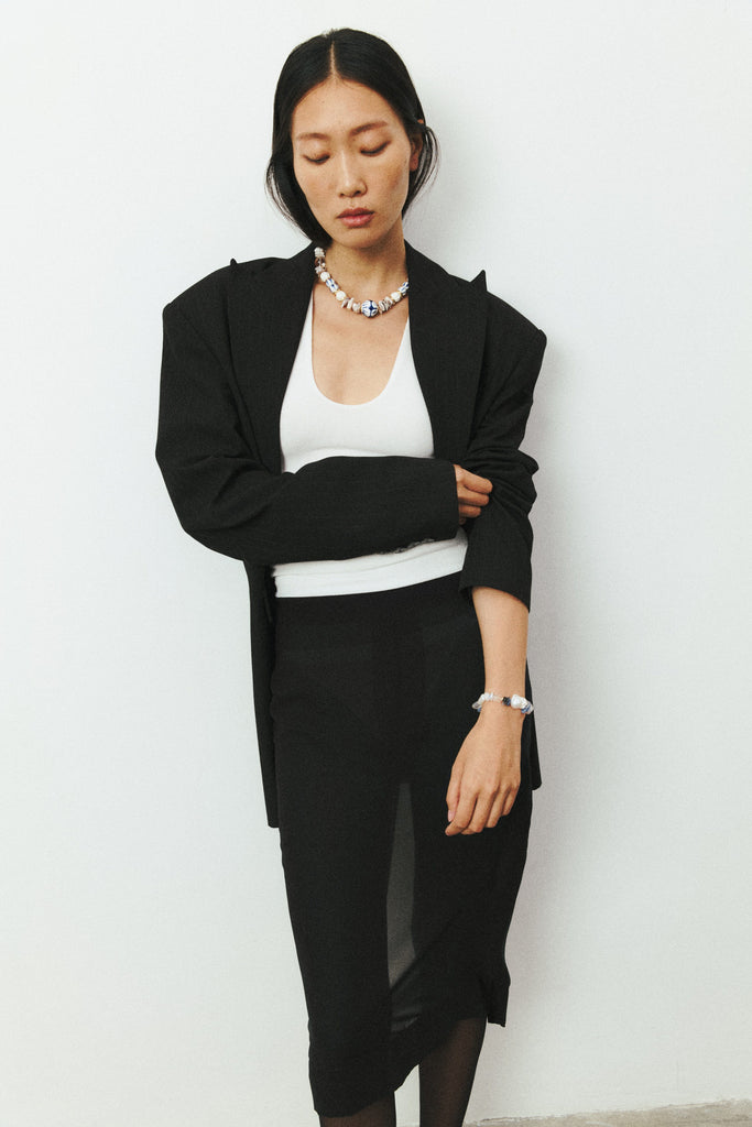 Montana White Pearl Mix Stretch Bracelet - Nakamol