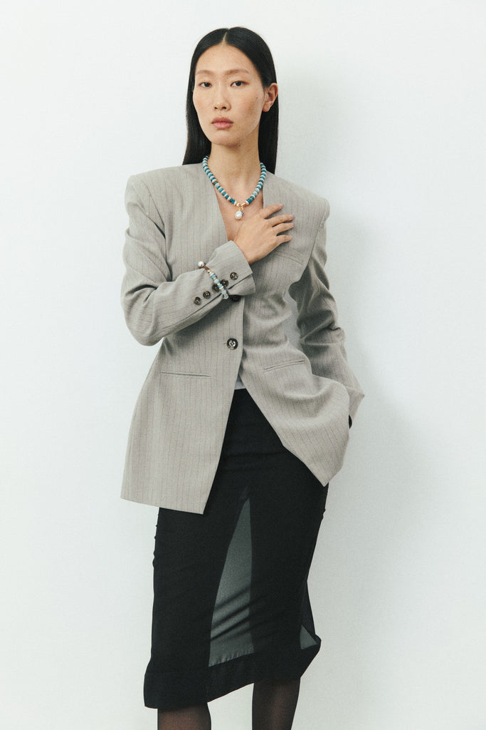 Baroque Pearl Lock Teal Bead Necklace - Nakamol