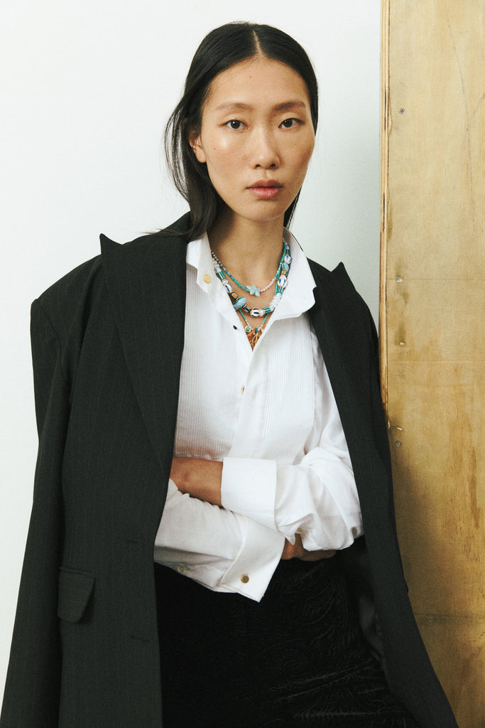 Triple Blue Fish Bead Necklace - Nakamol