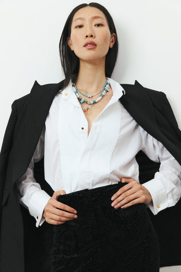 Triple Blue Fish Bead Necklace - Nakamol