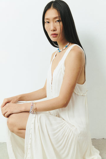 White Blue Teal Mix Short Necklace - Nakamol