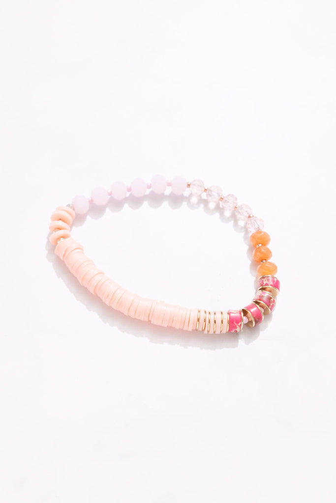 Pink Blush Stretchy Band Bracelet - Nakamol