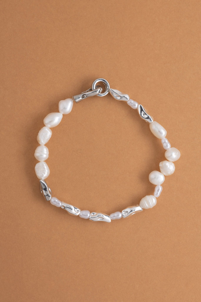 Pearl Rhodium Bracelet - Nakamol