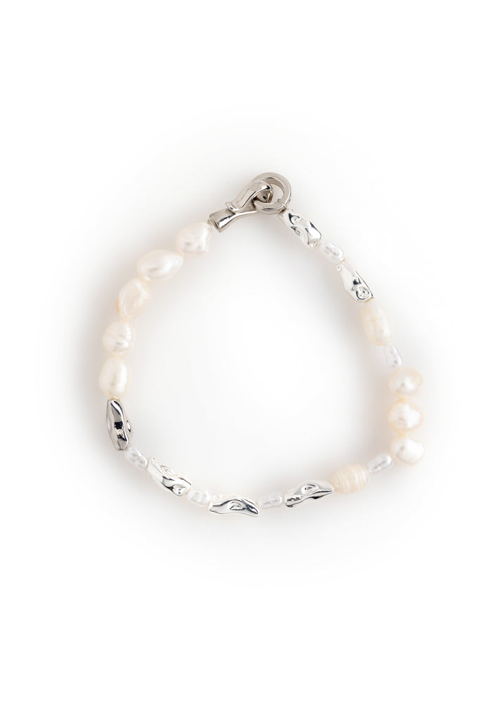 Pearl Rhodium Bracelet - Nakamol