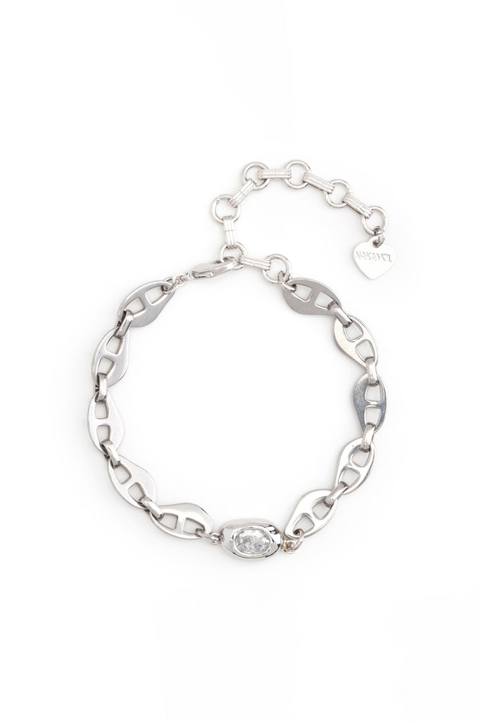 Clear Crystal Figure Eight Bracelet - Nakamol