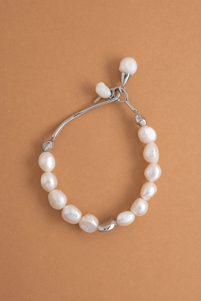 Chunky White Pearl Bracelet - Nakamol