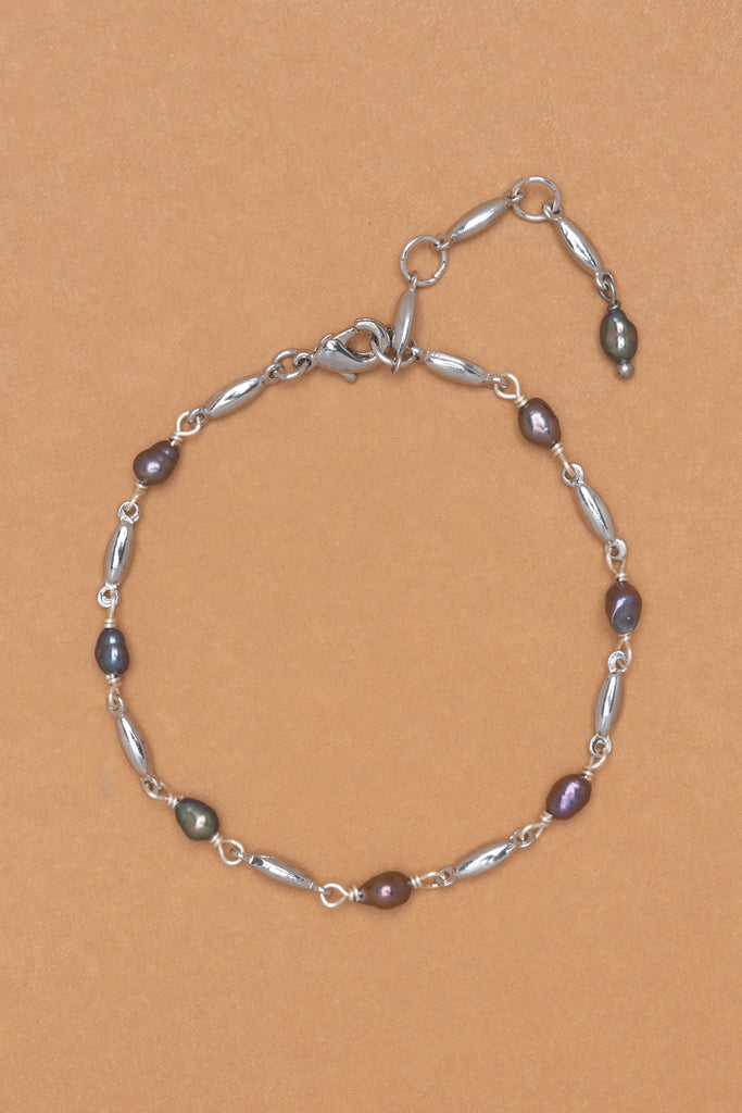Grey Pearl Combo Bracelet - Nakamol
