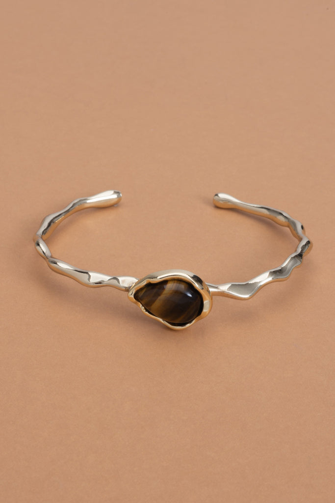 Tiger Eye Gold Bangle - Nakamol