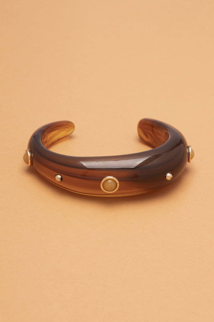 YELLOW JADE RESIN BANGLE - Nakamol