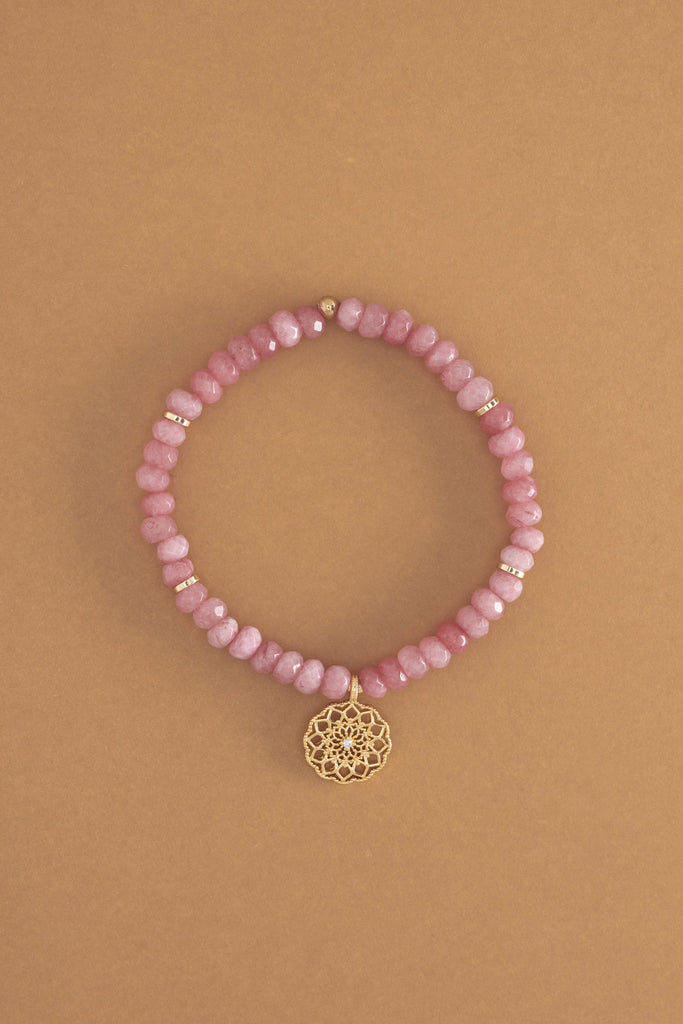Cherry Red Beaded Stretchy Bracelet - Nakamol
