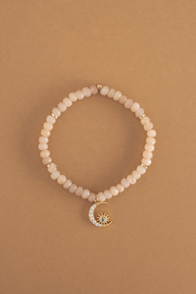 Tangy Tangerine Beaded Stretchy Bracelet - Nakamol