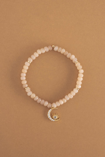 Tangy Tangerine Beaded Stretchy Bracelet - Nakamol
